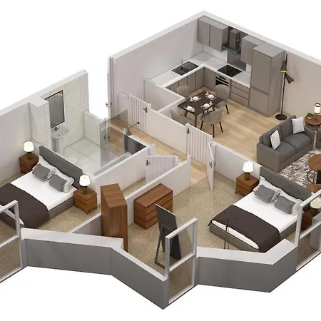 公寓 Southbank Apartment. New! With Free Parking